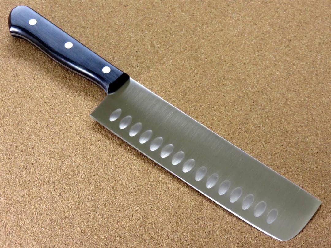 関の刃物 菜切り包丁 175mm モリブデン ディンプル 野菜切り 両刃 包丁