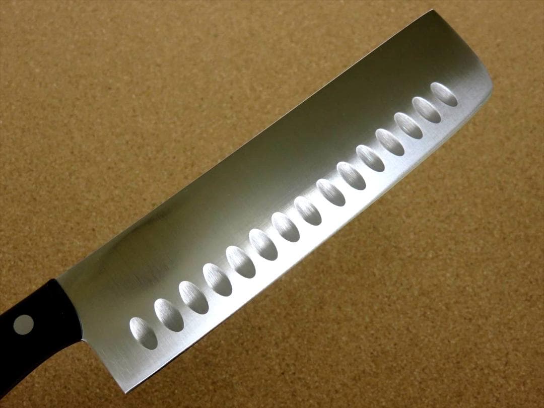 関の刃物 菜切り包丁 175mm モリブデン ディンプル 野菜切り 両刃 包丁