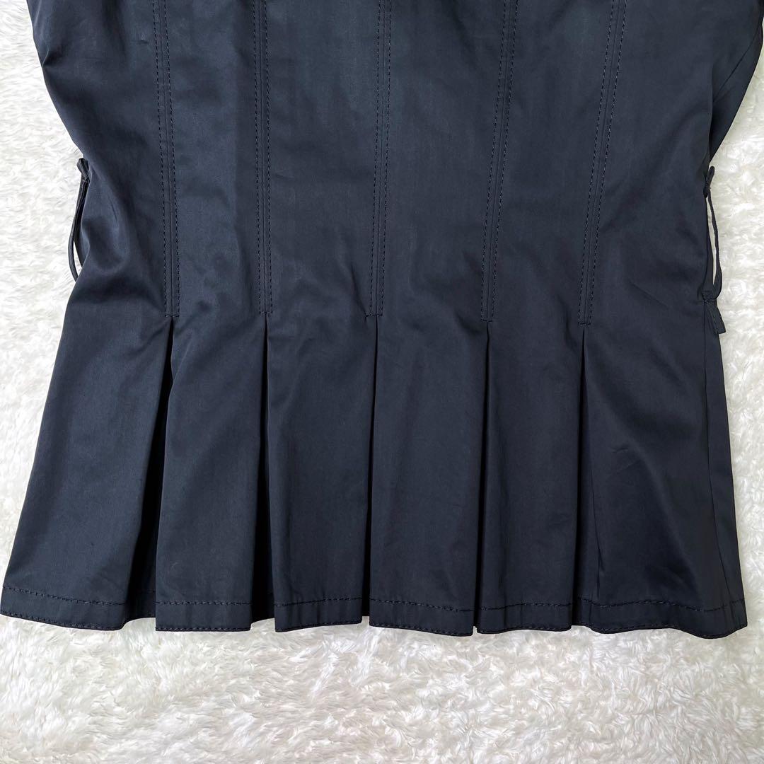 美品希少バーバリーブラックレーベルトレンチコートショートプリーツベルト付き40