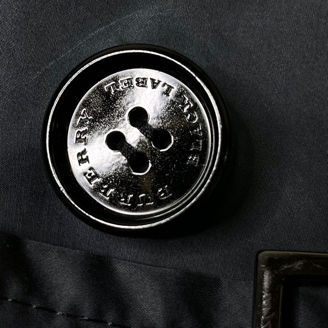 美品希少バーバリーブラックレーベルトレンチコートショートプリーツベルト付き40