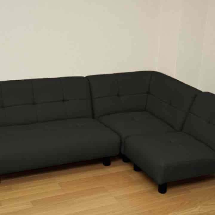 ☆定価75384円☆DOMINO　コーナーソファ3点セット　BE/BK