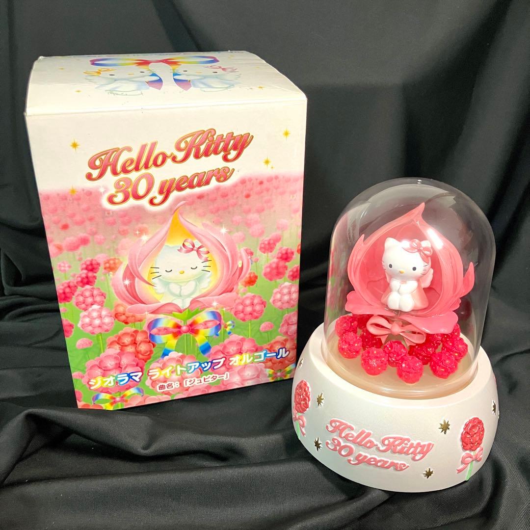 【匿名配送/希少】ハローキティ30周年/ジオラマライトアップオルゴール/電池付き