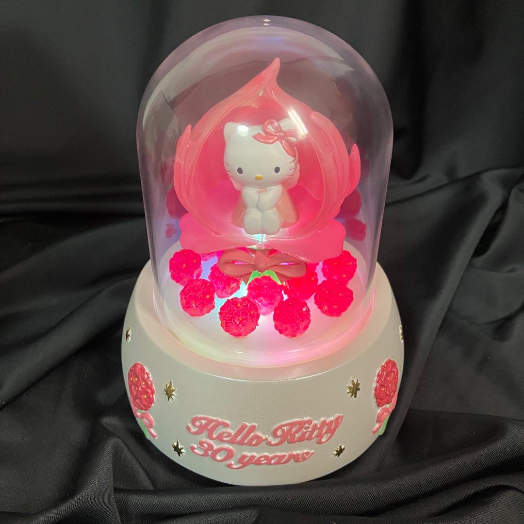 【匿名配送/希少】ハローキティ30周年/ジオラマライトアップオルゴール/電池付き