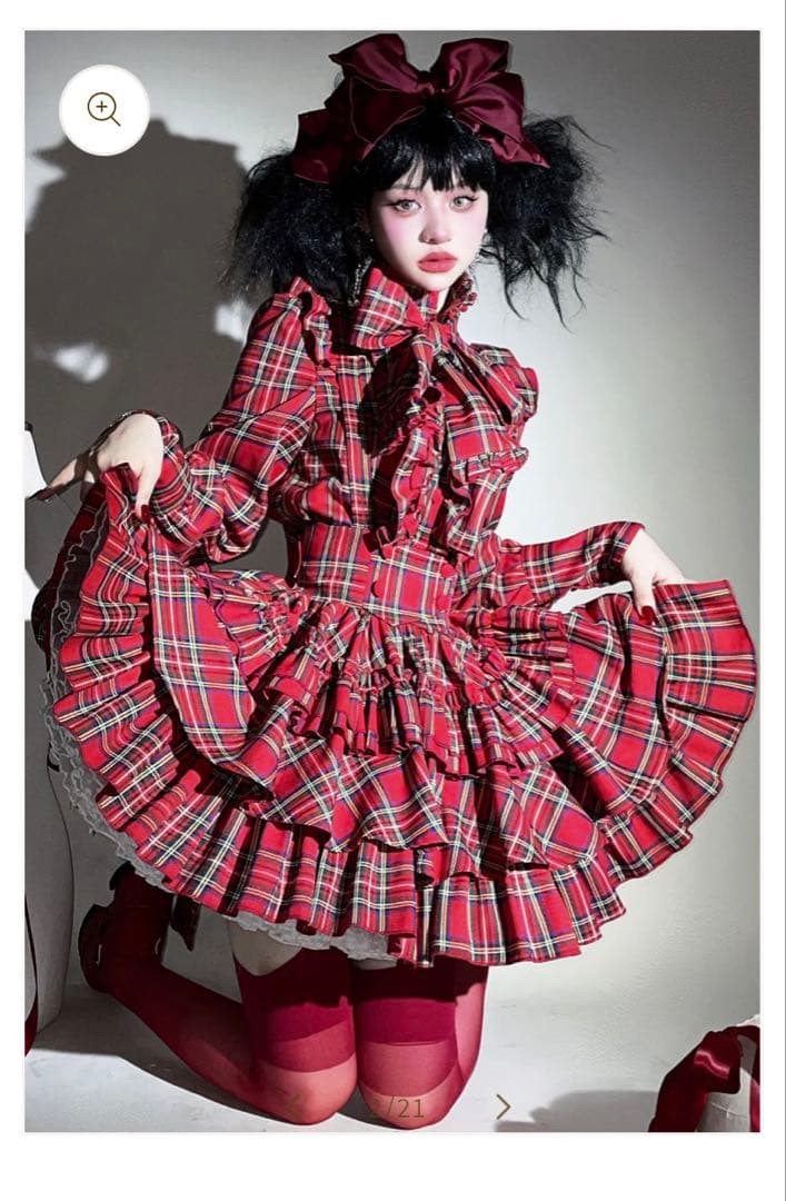 CATCOCOON スカート 赤チェック