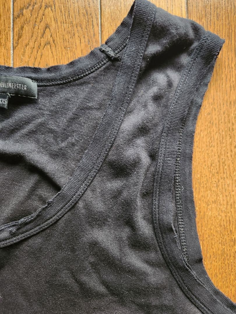 アンドゥムルメステール 黒 コットン ノースリーブタンクトップ XXS