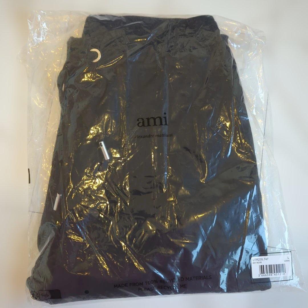 【新品】AMI PARIS アミパリス スウェットパンツ 黒 L ハート刺繍