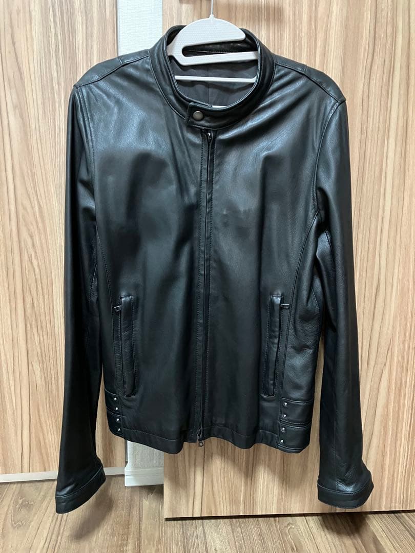 WIZZARD ブラックレザーシングルライダースジャケット