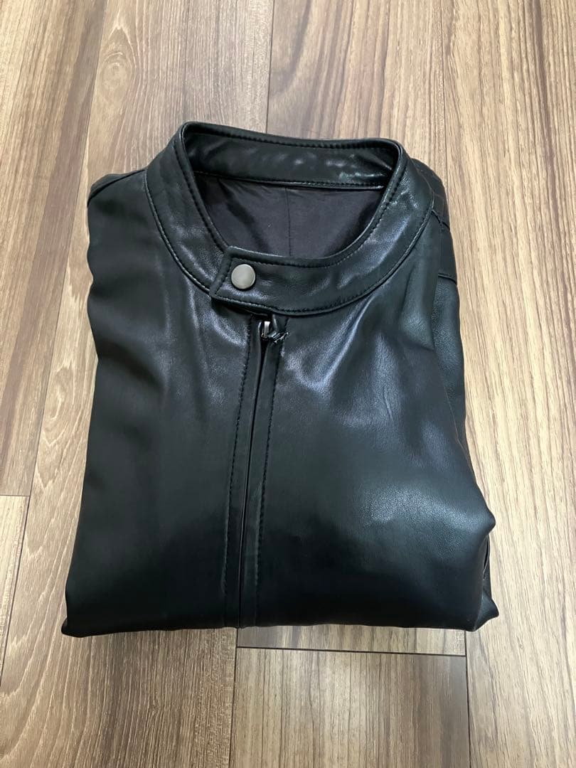 WIZZARD ブラックレザーシングルライダースジャケット