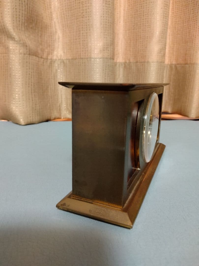 ビンテージ　SWIZA 8 スヴィザ スイス製置時計 レッド ゴールド真鍮製