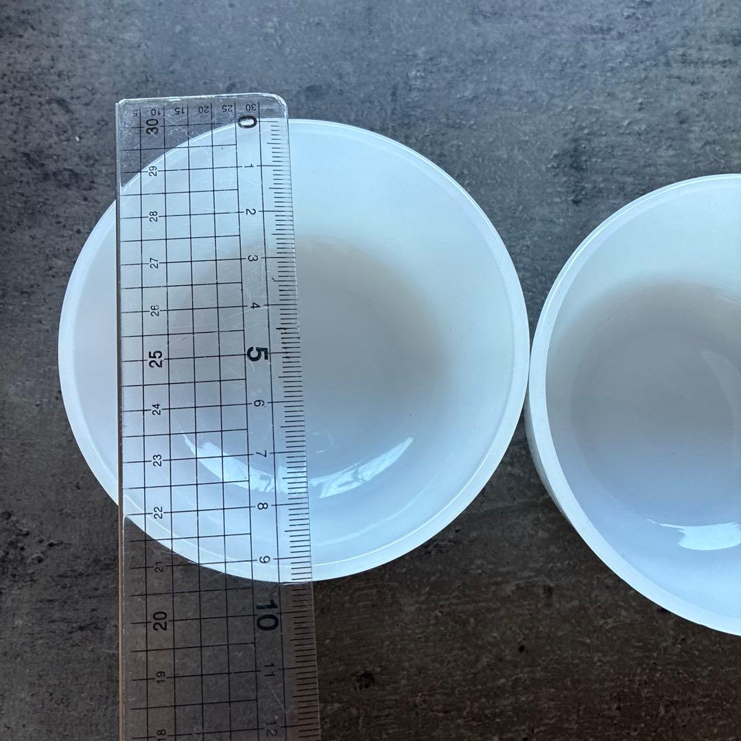 Fire king 透明プラスチックボウル 2個セット