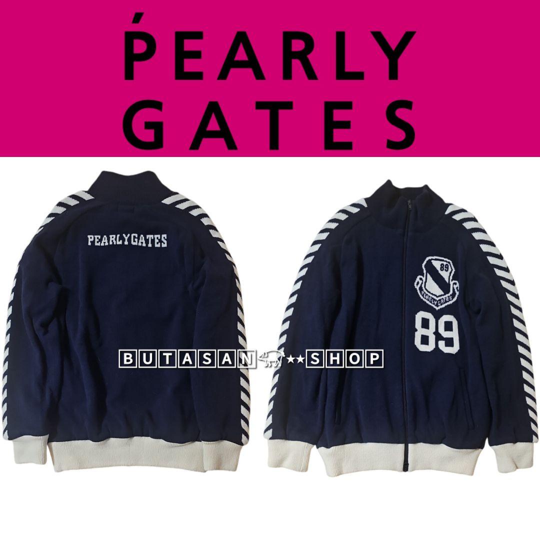 PEARY GATES ウール ジップアップ ニット ブルゾン ネイビー 濃紺色