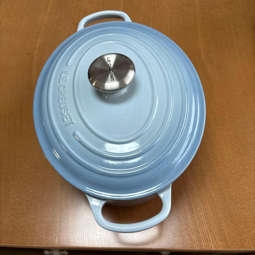 ル・クルーゼ　両手鍋　ココットオバール　27cm コースタルブルー
