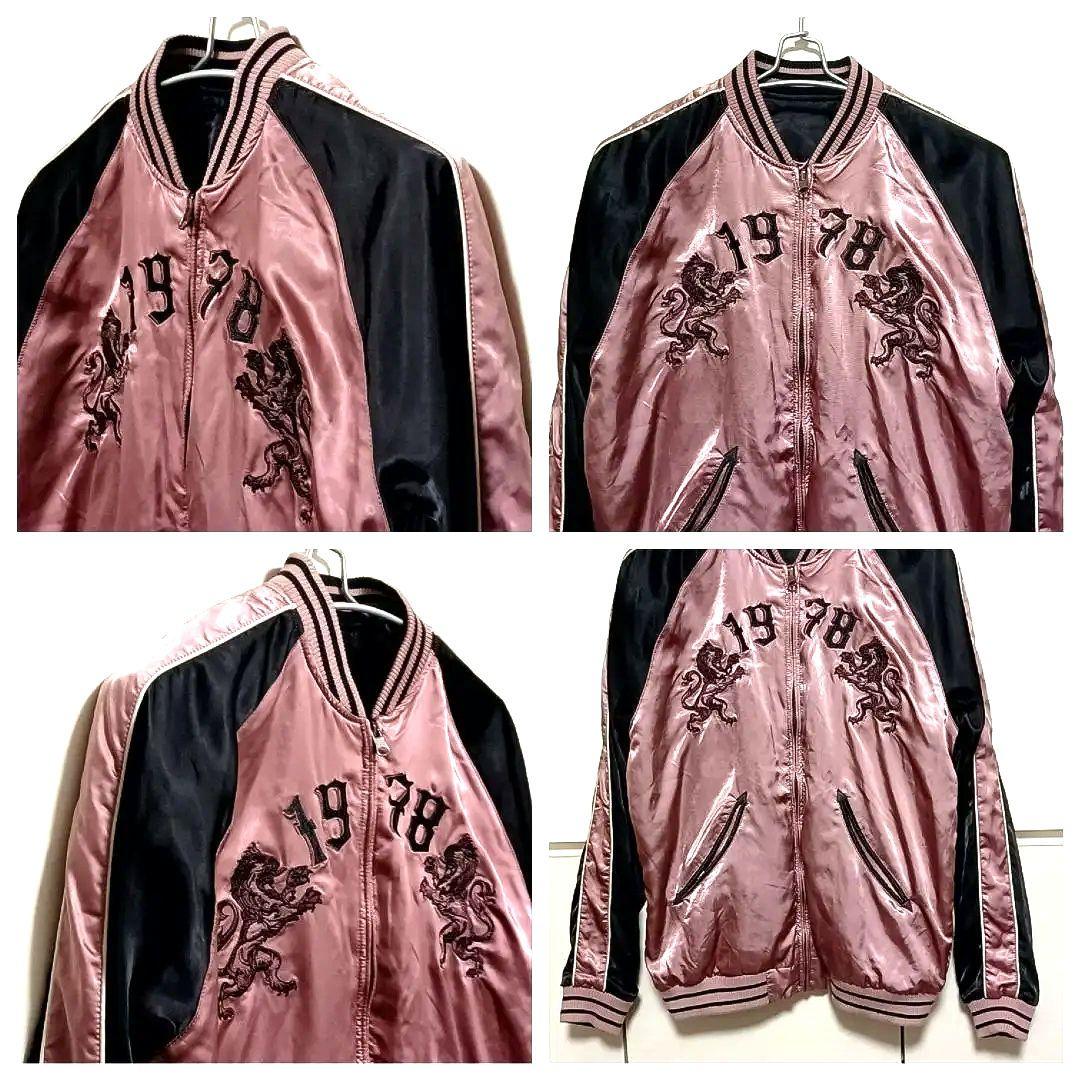 天使てち　美品★DIESEL1978　刺繍　ウルフ　リバーシブルスカジャン