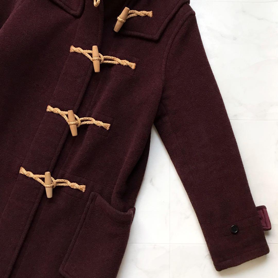 美品 マーガレットハウエル ダッフルコート 旧ロゴ 英国製 木製トグル ワイン