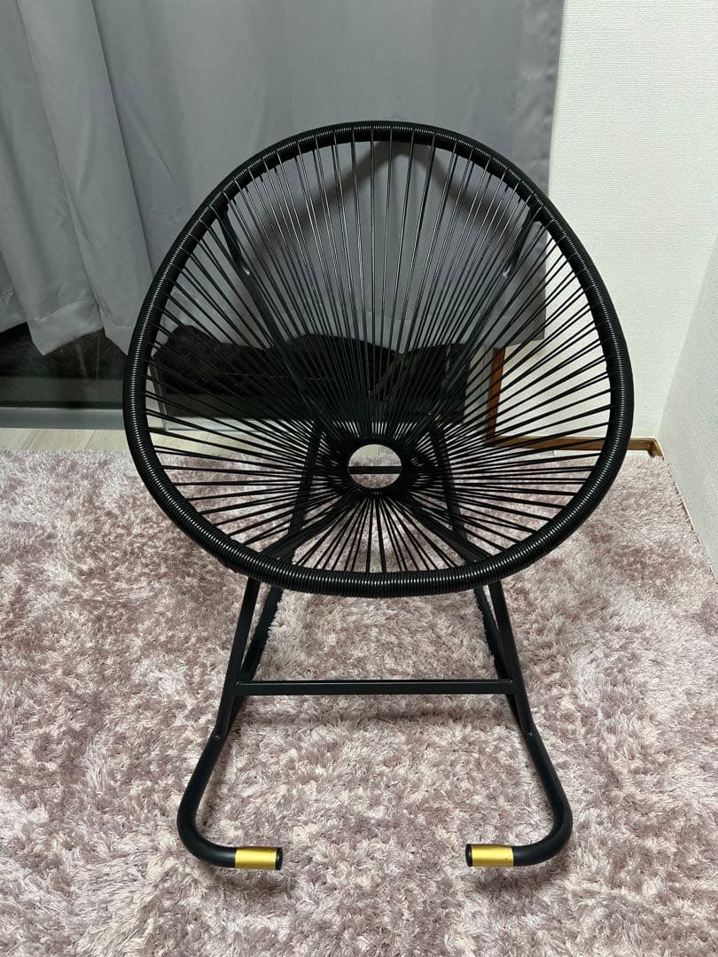 アカプルコチェア ロッキングチェア メキシカンチェアカラー：ブラック