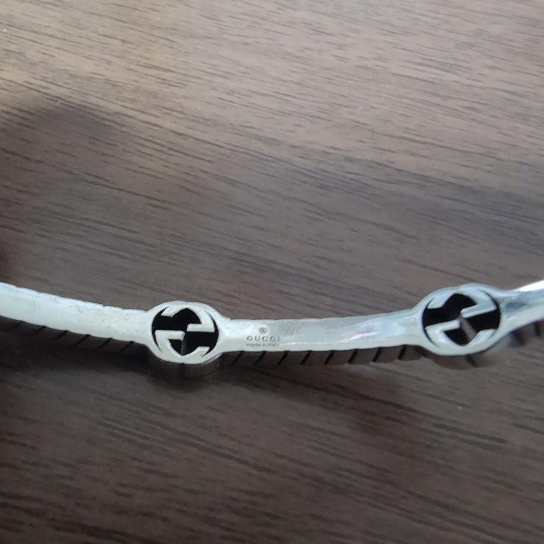 GUCCI シルバーバングル インターロッキングG
