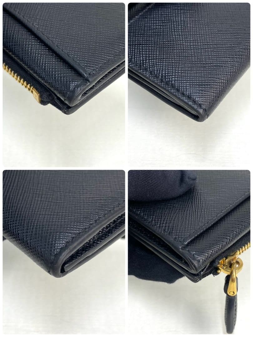 美品 現行✨ プラダ ケース サフィアーノ レザー トライアングル