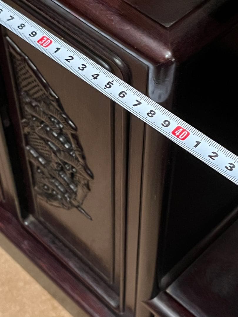 飾り棚　黒檀　紫檀　ヴィンテージ　茶棚　木製棚　和風インテリア　茶室盆栽棚