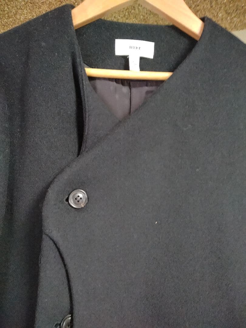 【希少美品】HYKE ハイク チェスターコート 濃紺