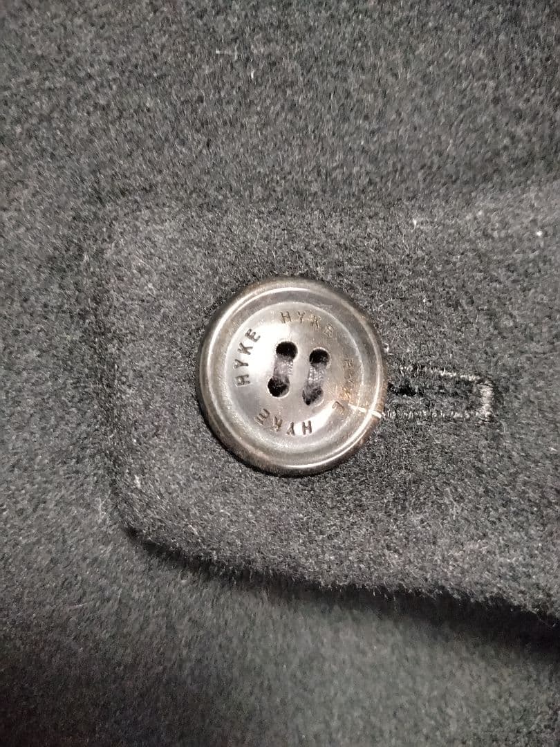 【希少美品】HYKE ハイク チェスターコート 濃紺