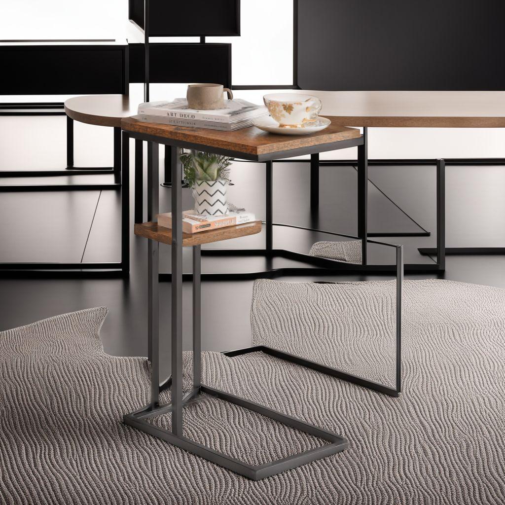 実用的 多機能 サイドテーブル 収納たくさん コの字型