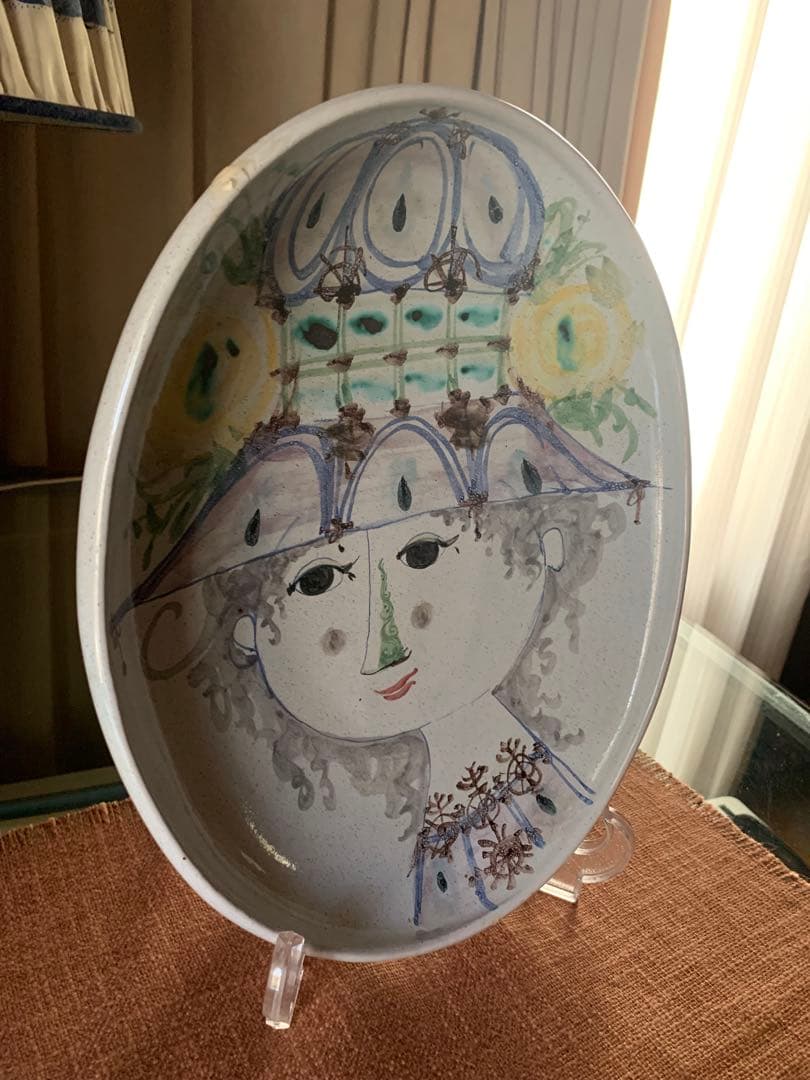 ビヨンヴィンブラッド　大型レアなスタジオ作品可愛い少女絵皿1955年初期作品！