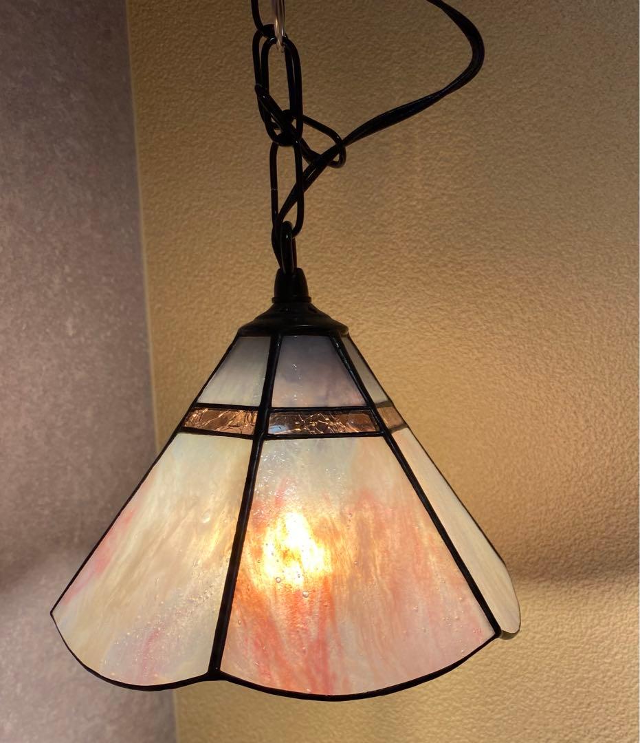 ステンドガラスペンダントライト 装飾工芸品規格（ミニステンドグラス付き）