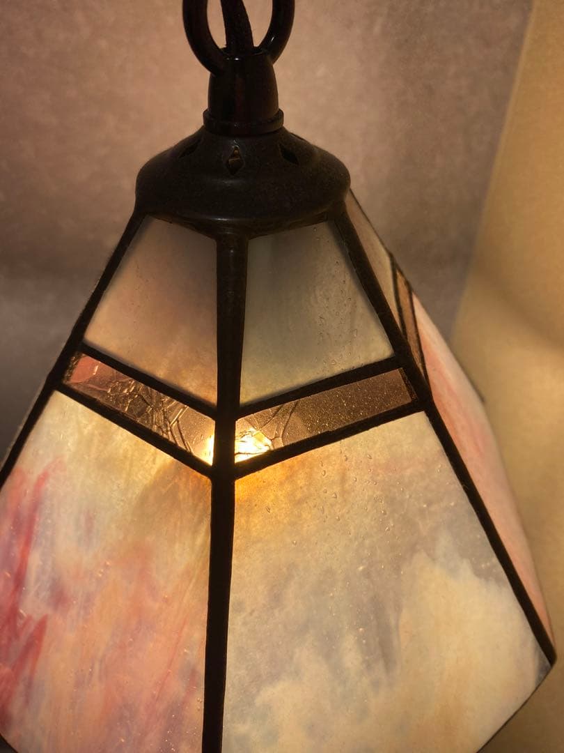 ステンドガラスペンダントライト 装飾工芸品規格（ミニステンドグラス付き）