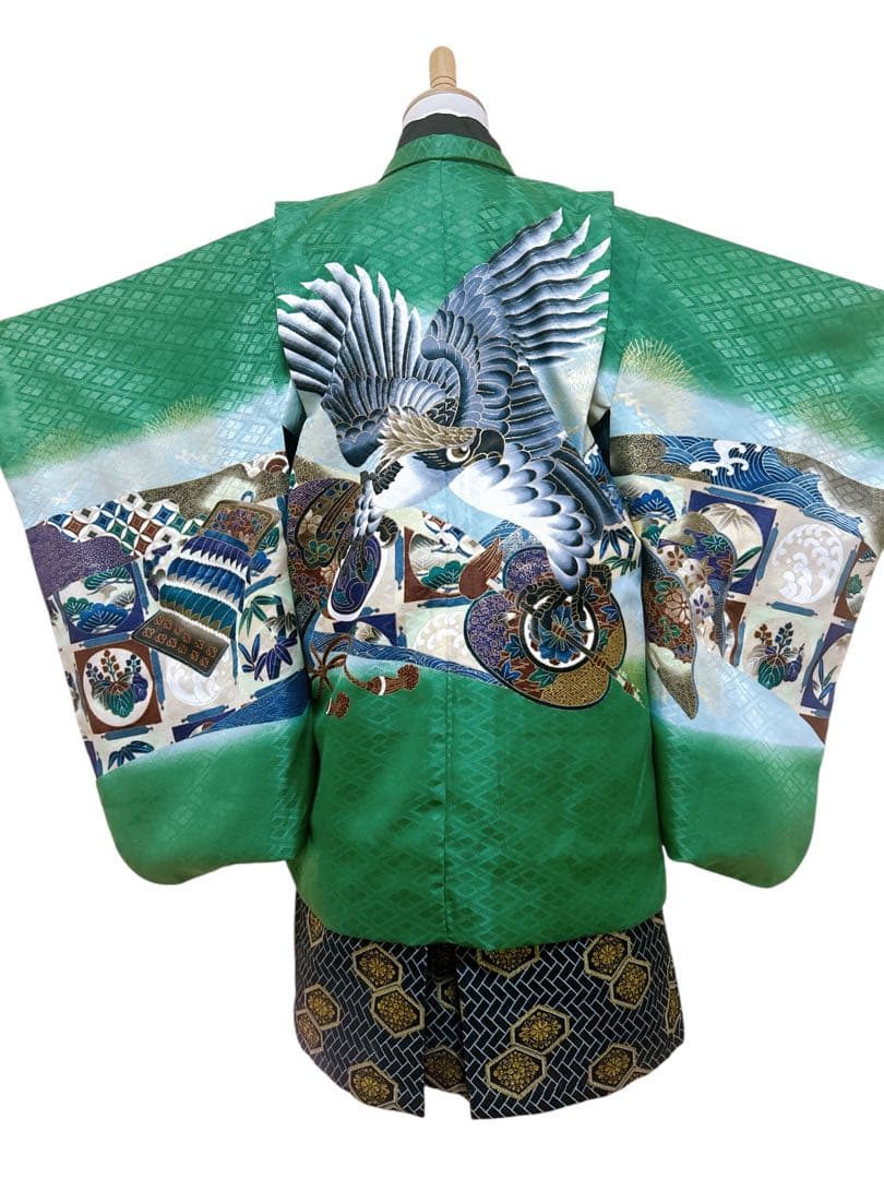 5歳フルセット♡七五三　男の子　一式　緑　鷹