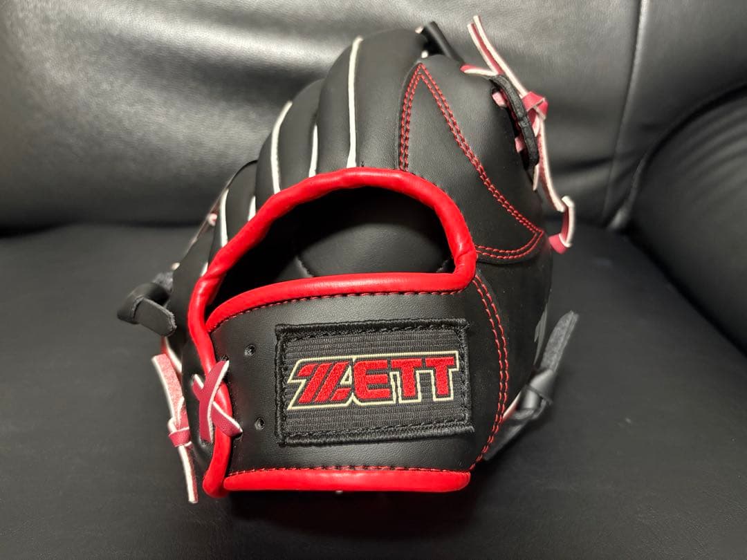 【新品未使用】野球ZETTプロモデル 軟式グローブ 12インチ ブラック/レッド