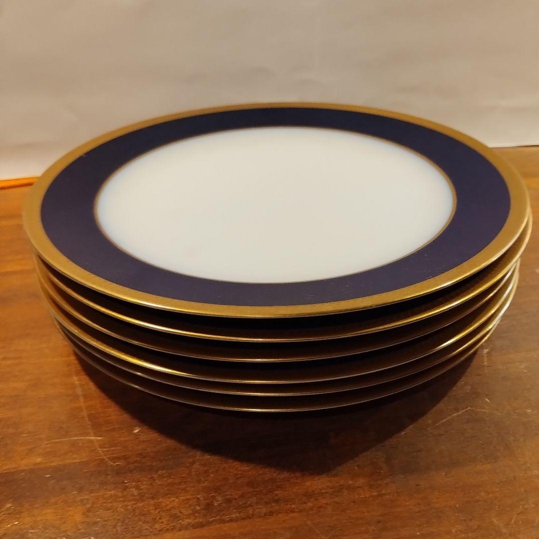 大倉陶園　瑠璃　エンボス 皿　プレート　約25.8cm 6枚