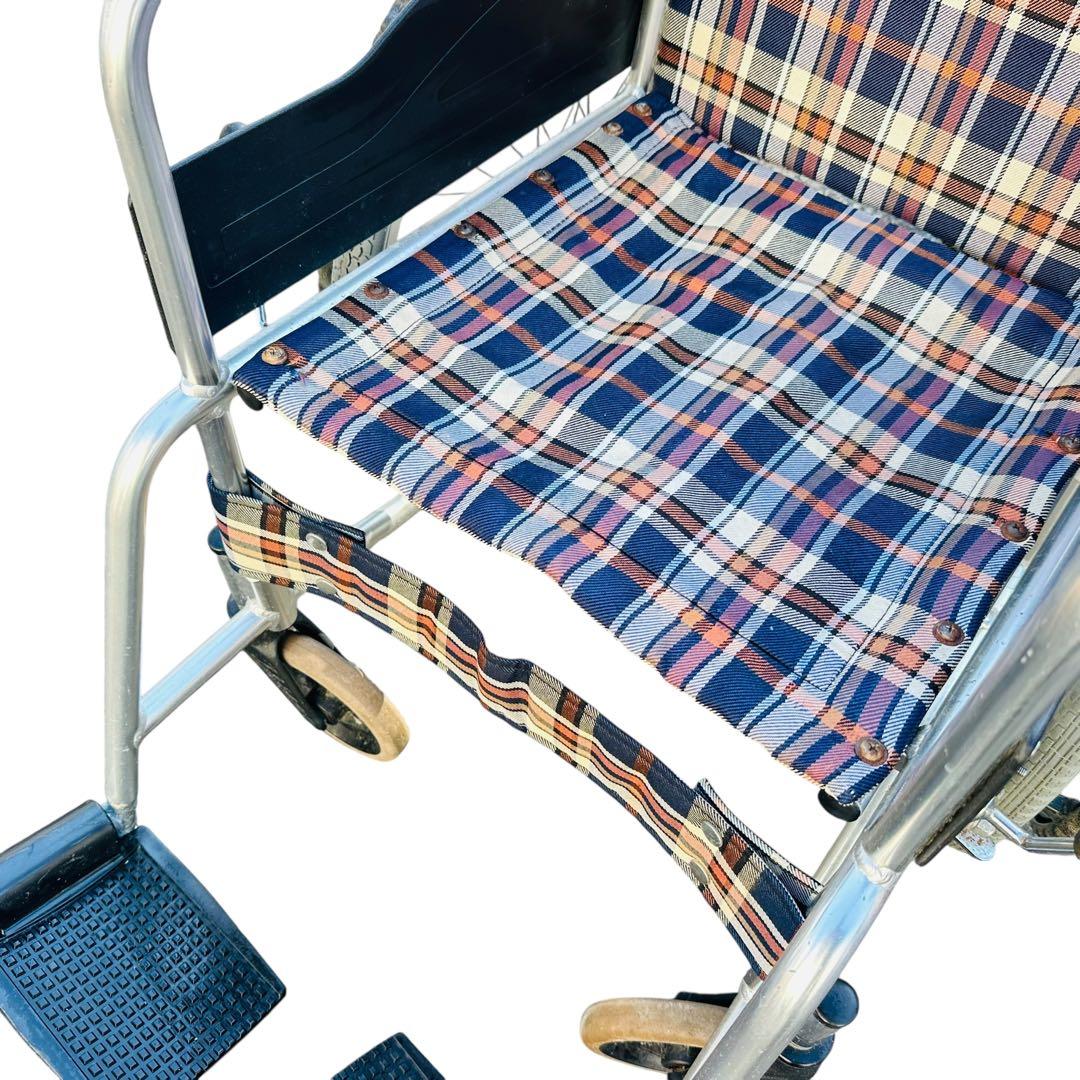 松永製作所　AR-100 自走用 車椅子 チェック柄