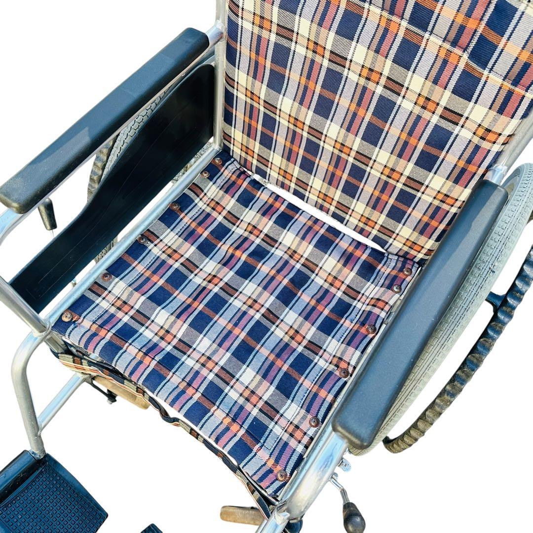 松永製作所　AR-100 自走用 車椅子 チェック柄