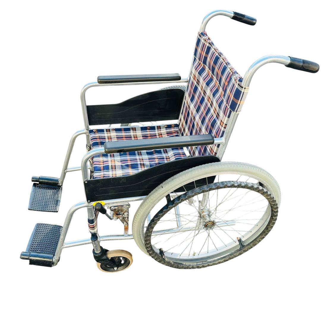 松永製作所　AR-100 自走用 車椅子 チェック柄