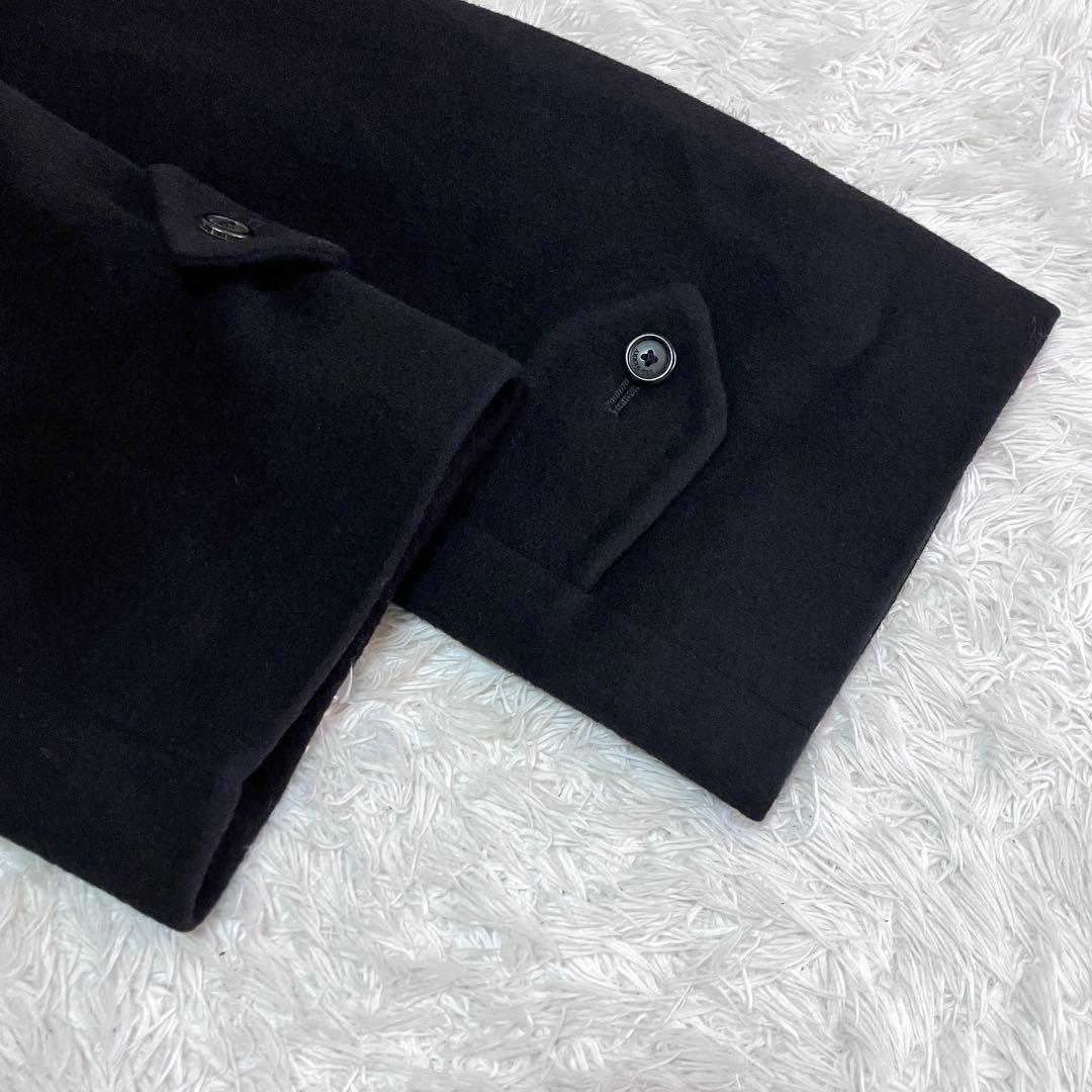 美品 バーバリー ロンドン ステンカラーコート カシミヤ アンゴラ チェック