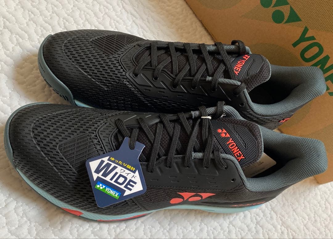 YONEX アドアクセルワイド　GC テニスシューズ ブラック/スカイブルー