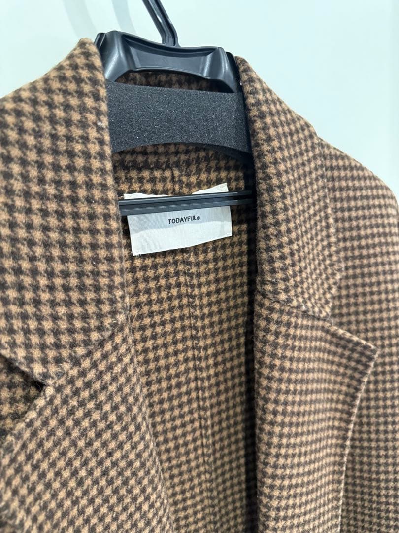 TODAYFUL チェック柄　チェスターコート　36