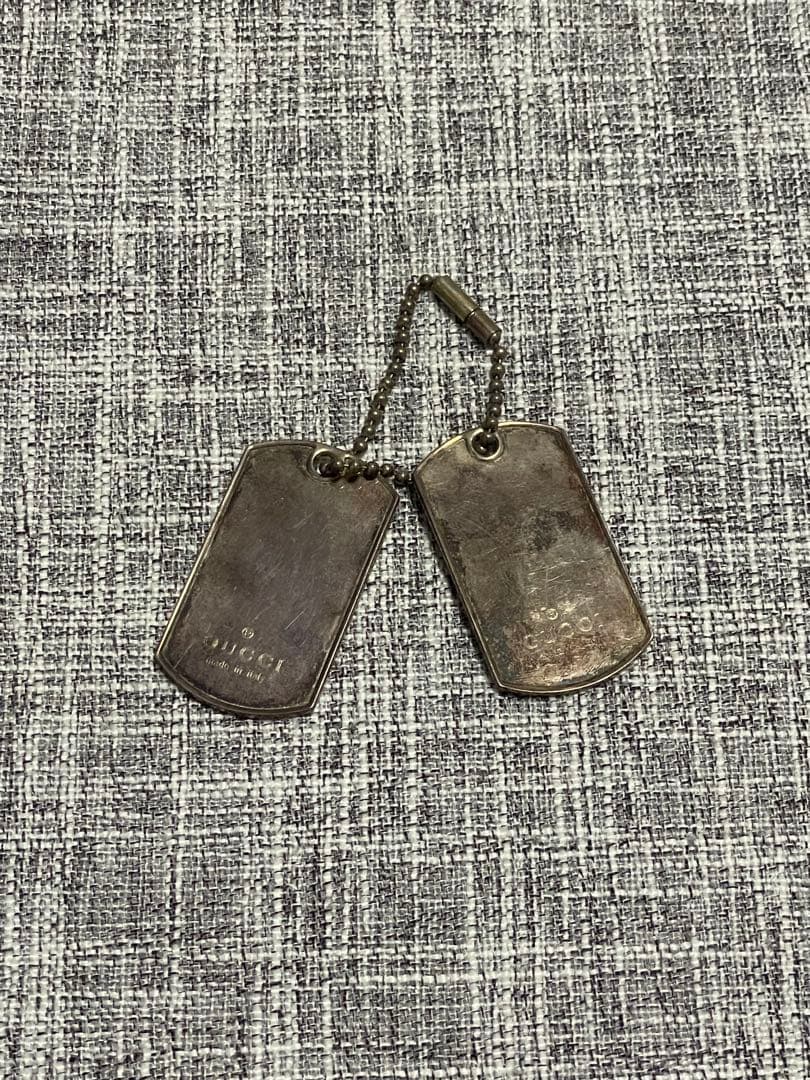 【ヴィンテージ】グッチ　ドッグタグ ネックレス