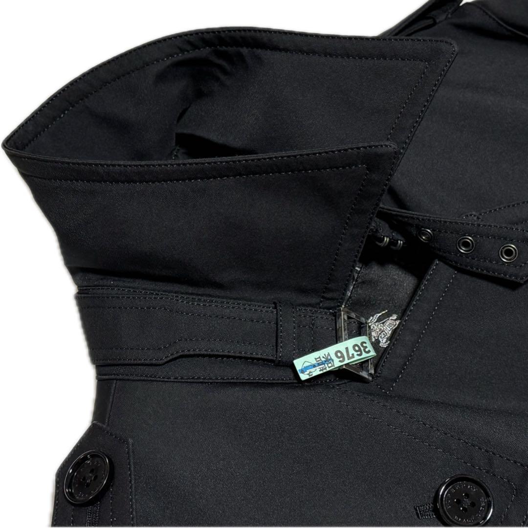 バーバリーブラックレーベル キルティングライナー付きシングルトレンチコート M黒