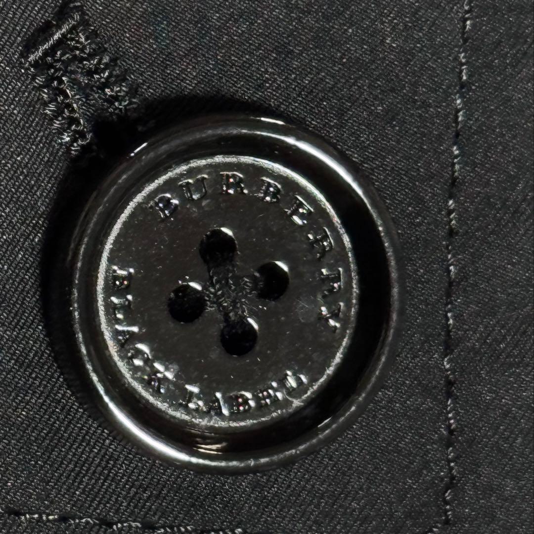 バーバリーブラックレーベル キルティングライナー付きシングルトレンチコート M黒