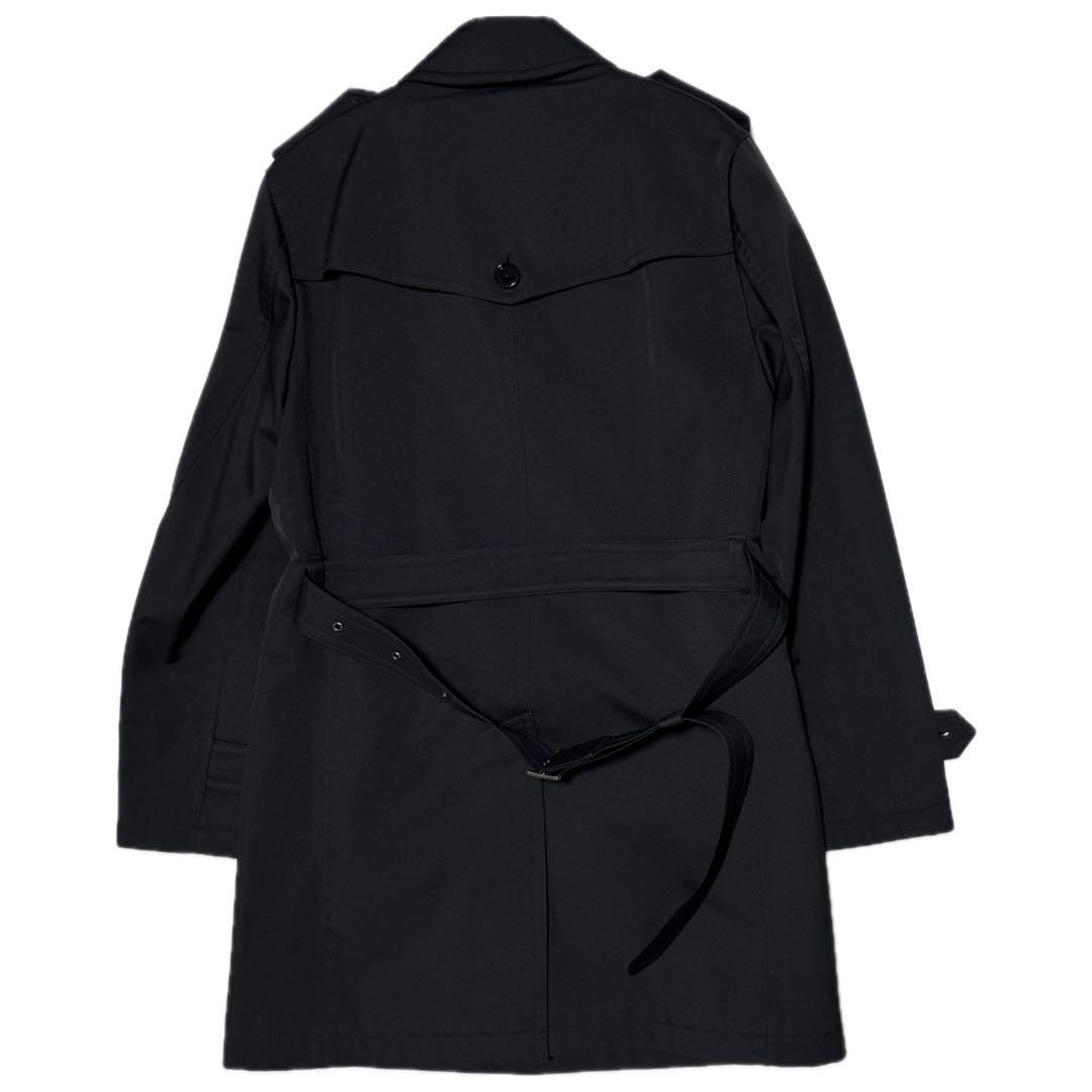 バーバリーブラックレーベル キルティングライナー付きシングルトレンチコート M黒