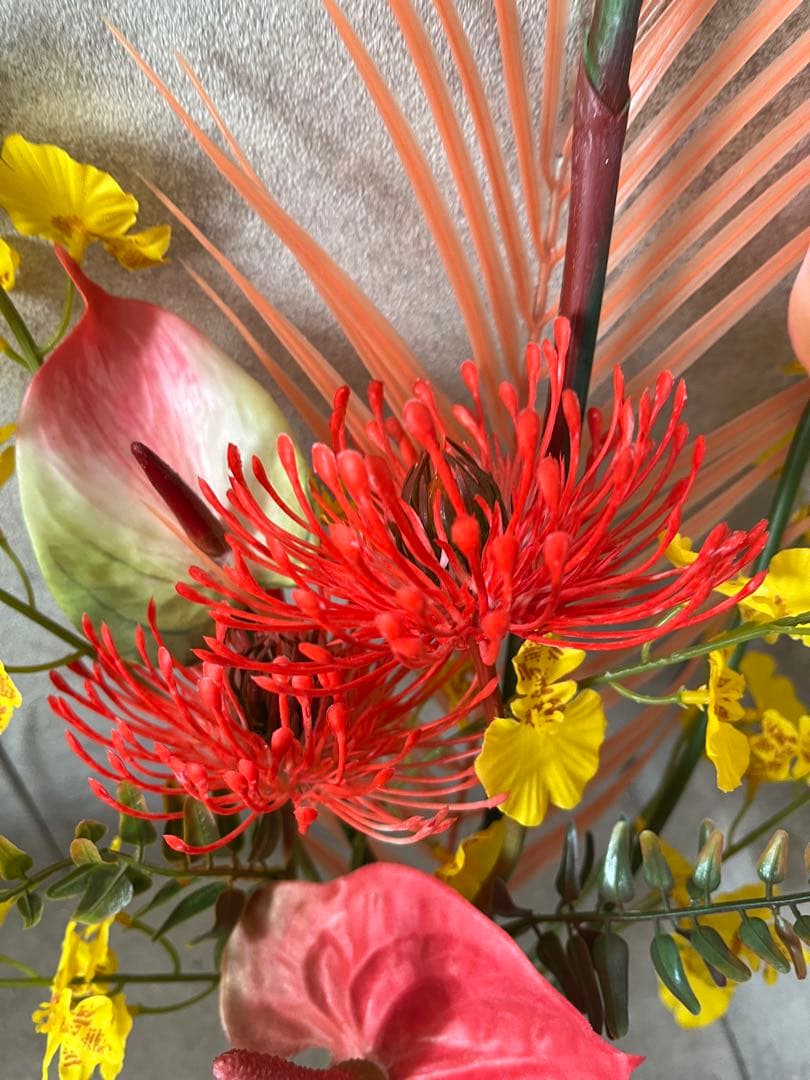 ストレチア　造花　アレンジ