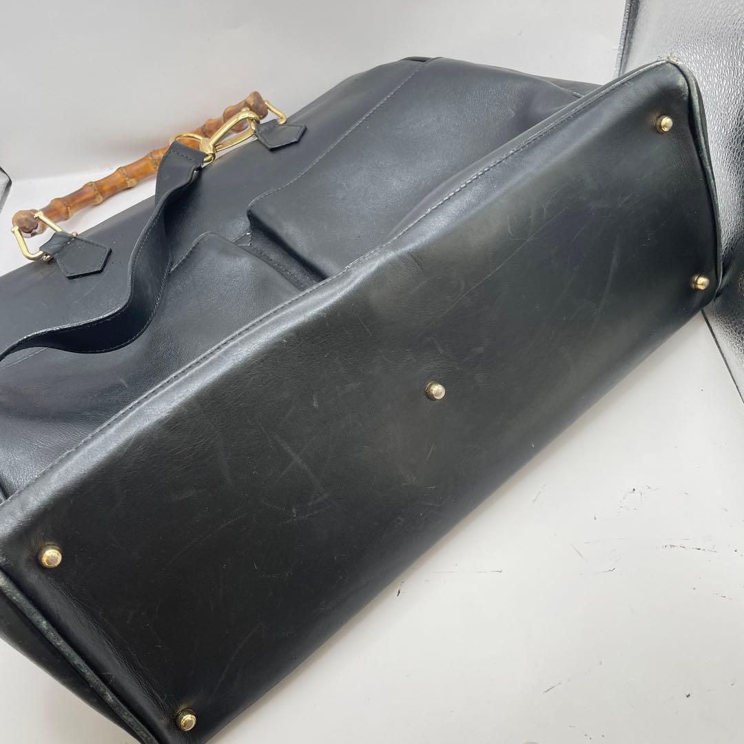 特価✨ GUCCI グッチ バンブー 2way トートバッグ ブラック レザー