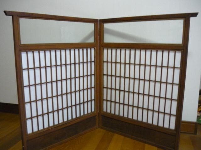 衝立・間仕切り　パーテーション　屏風　ガラス入り