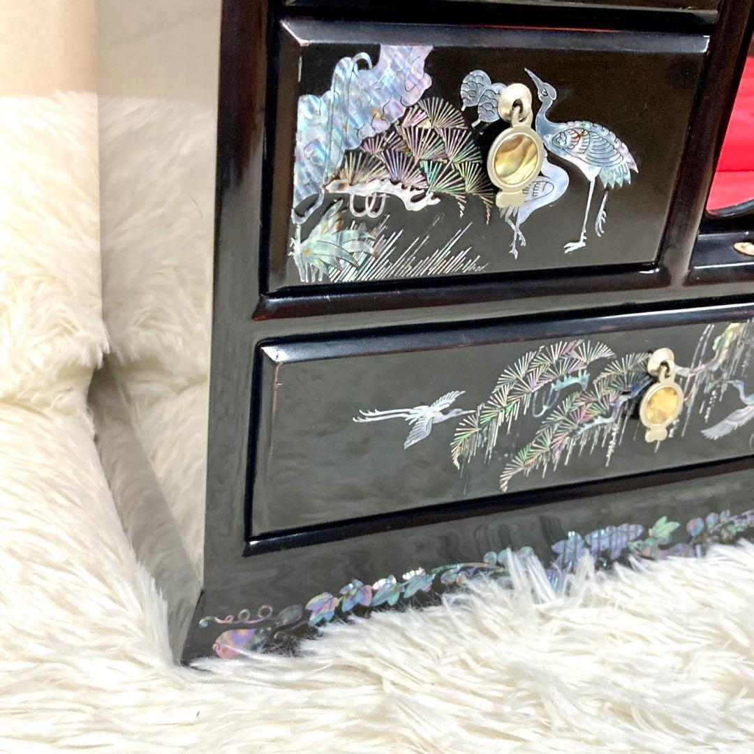 【未来】螺鈿細工 漆工芸 アクセサリーケース 宝石箱 韓国伝統工芸