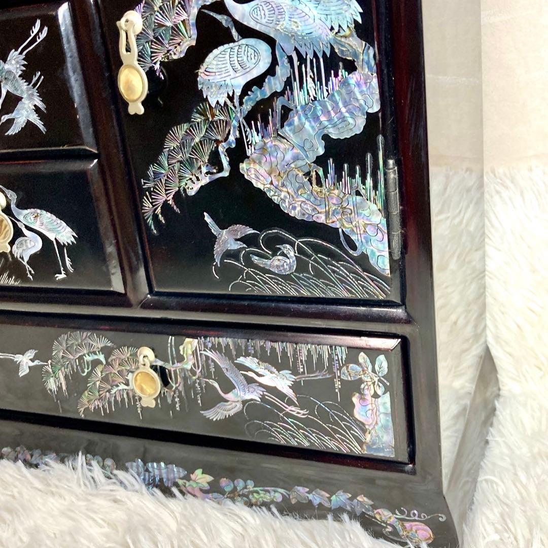 【未来】螺鈿細工 漆工芸 アクセサリーケース 宝石箱 韓国伝統工芸