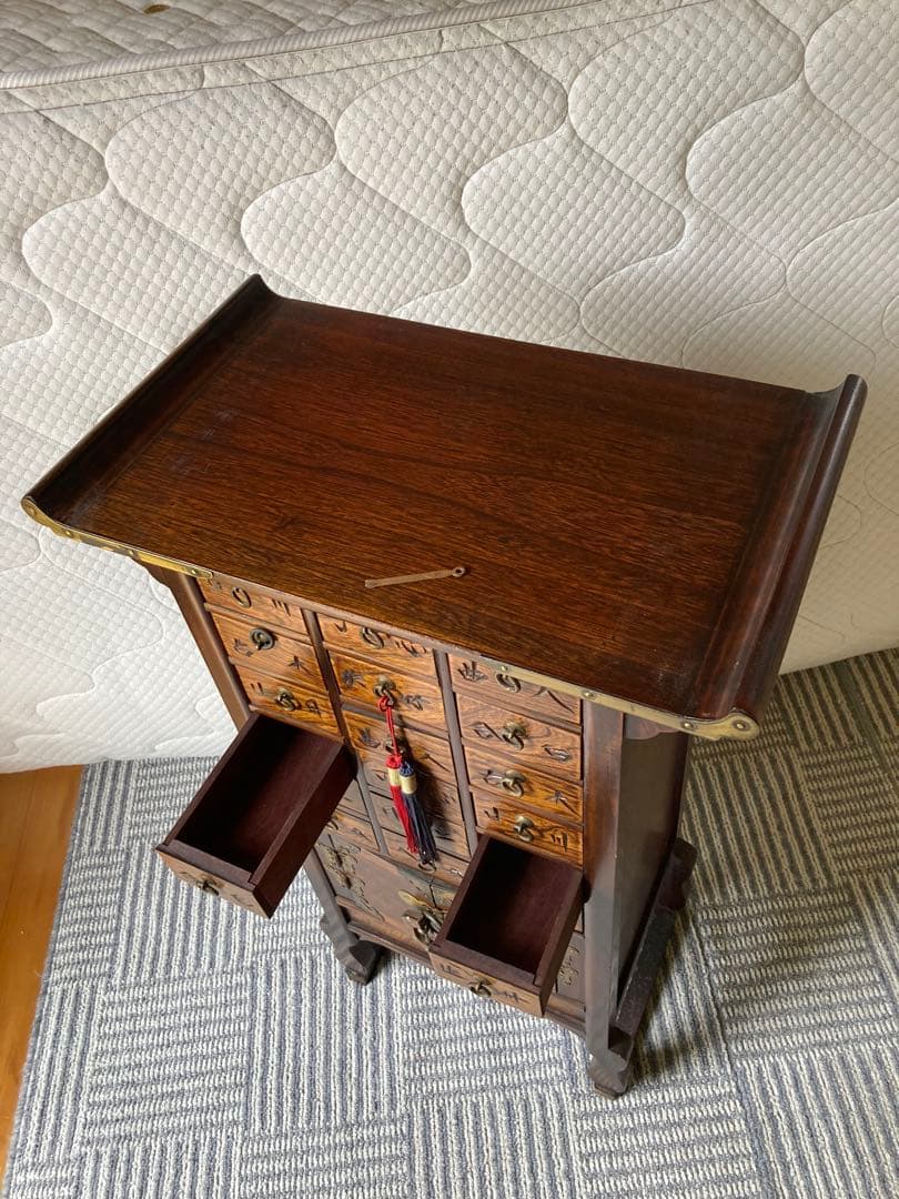 木製多段引き出し収納タンス