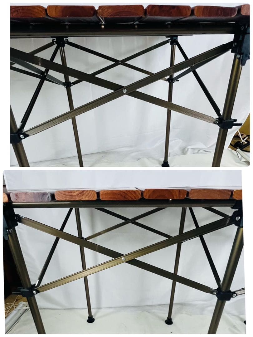 【良品】 Coleman コールマン ウッドロールテーブル 110×70×71