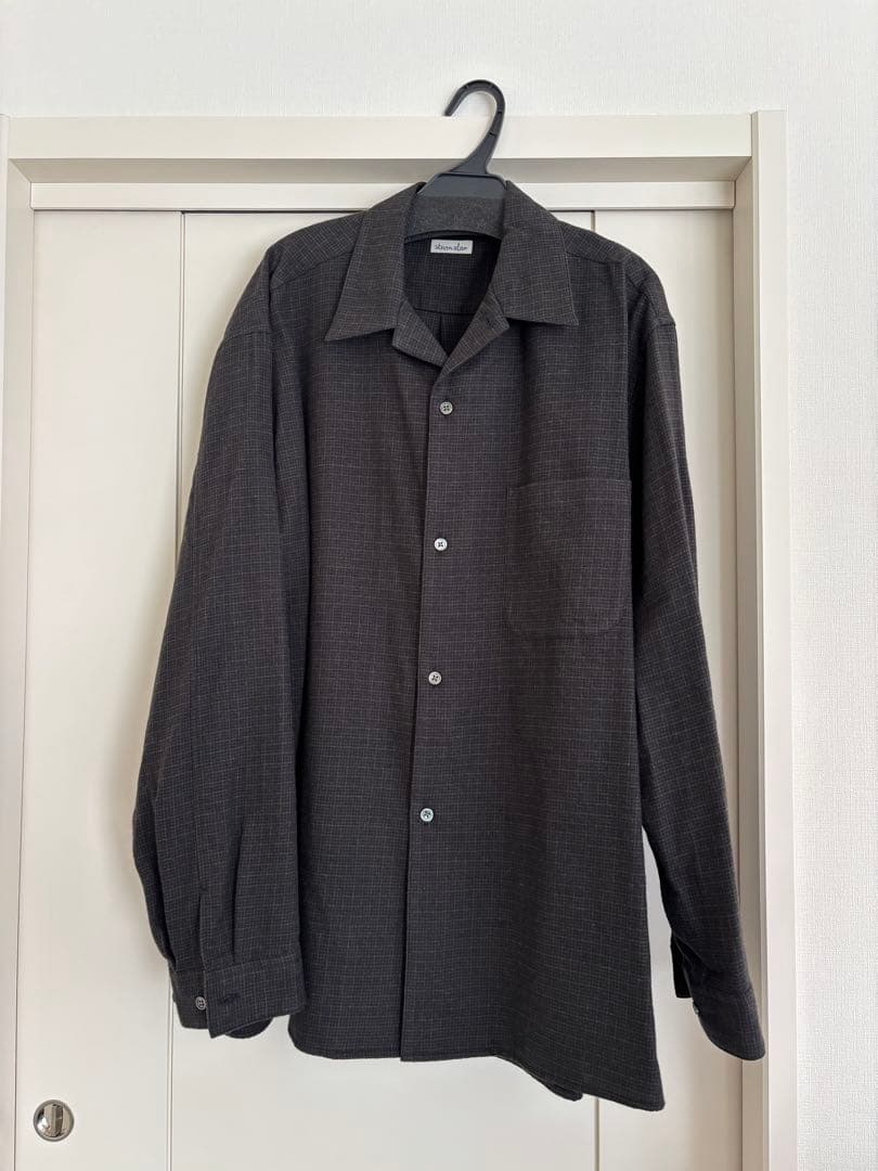 ＜Steven Alan＞ネル マイクロチェック オープンカラー シャツ BOX