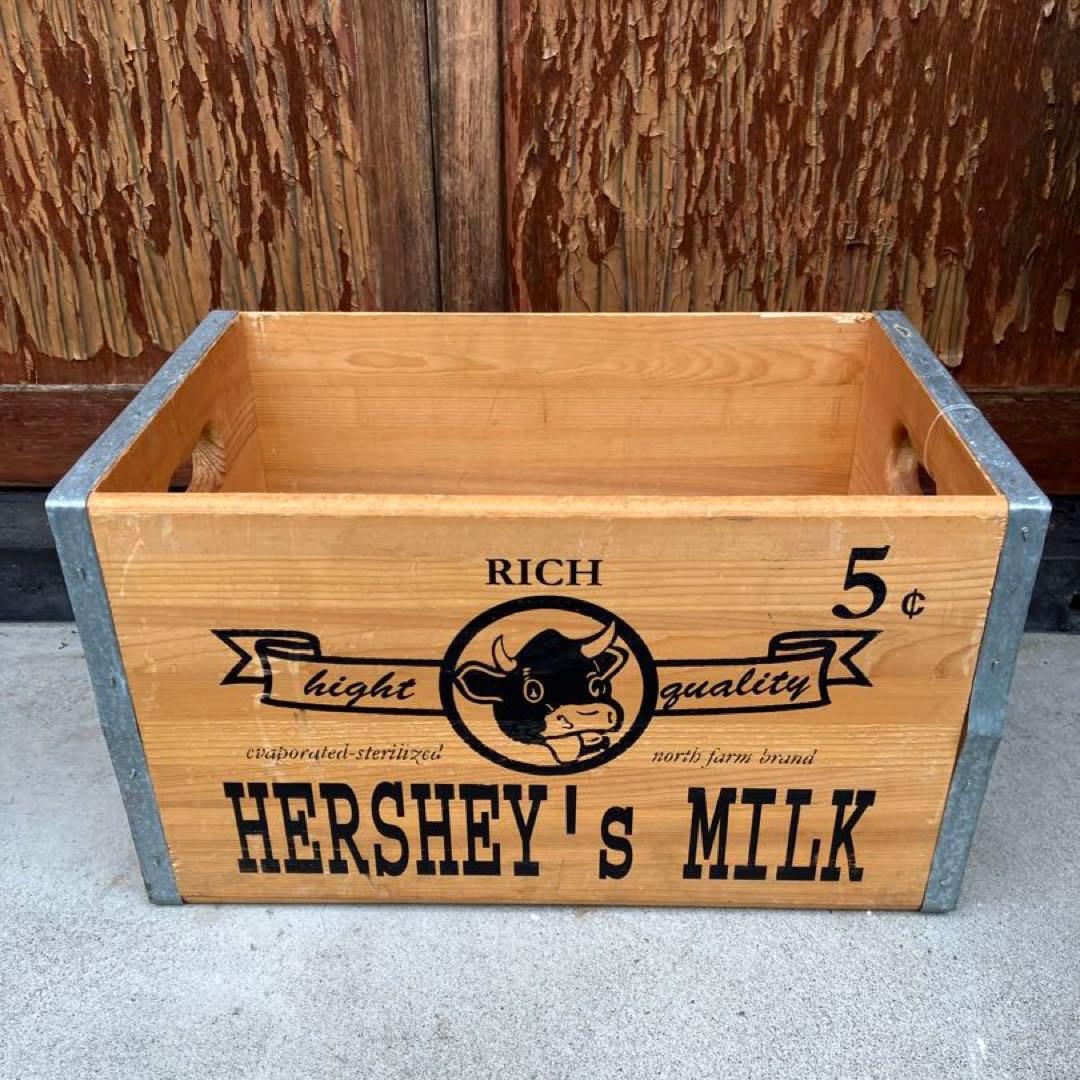 HERSHEY’S MILK ビンテージ 木箱 ウッドボックス レトロ